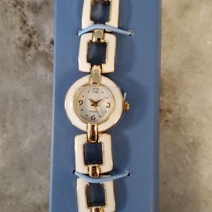 Avon Colorful Curb Link Watch in white